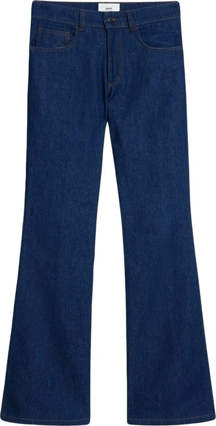 Blue Low Rise Flared Jeans
