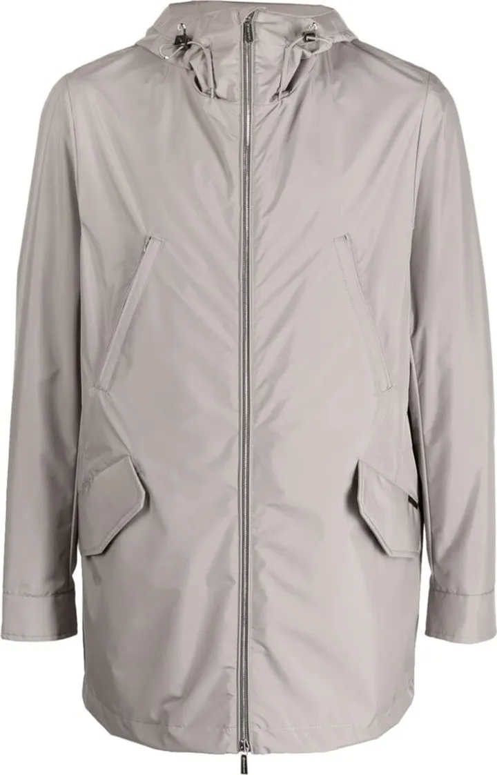 Drawstring Hood Raincoat