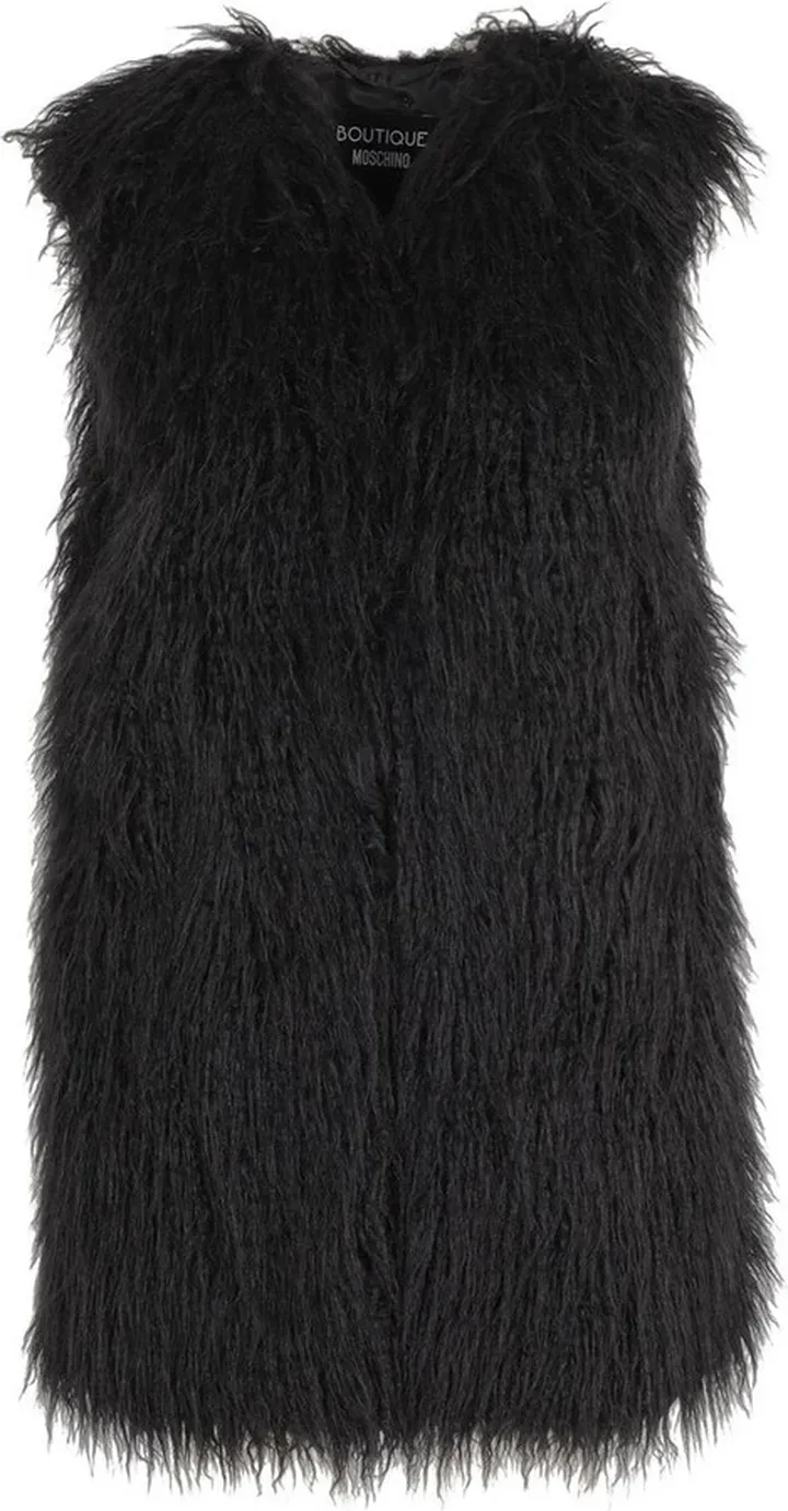 Boutique Moschino Faux-Fur Straight Hem Gilet