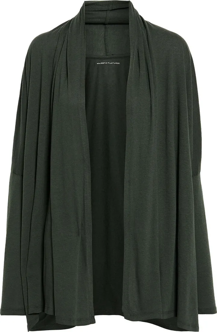 Draped cotton and cashmere-blend cardigan