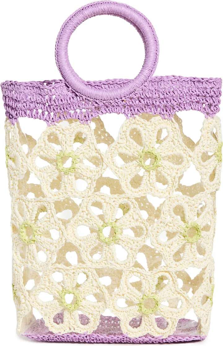 Lele Sadoughi Marigold Crochet Mini Tote