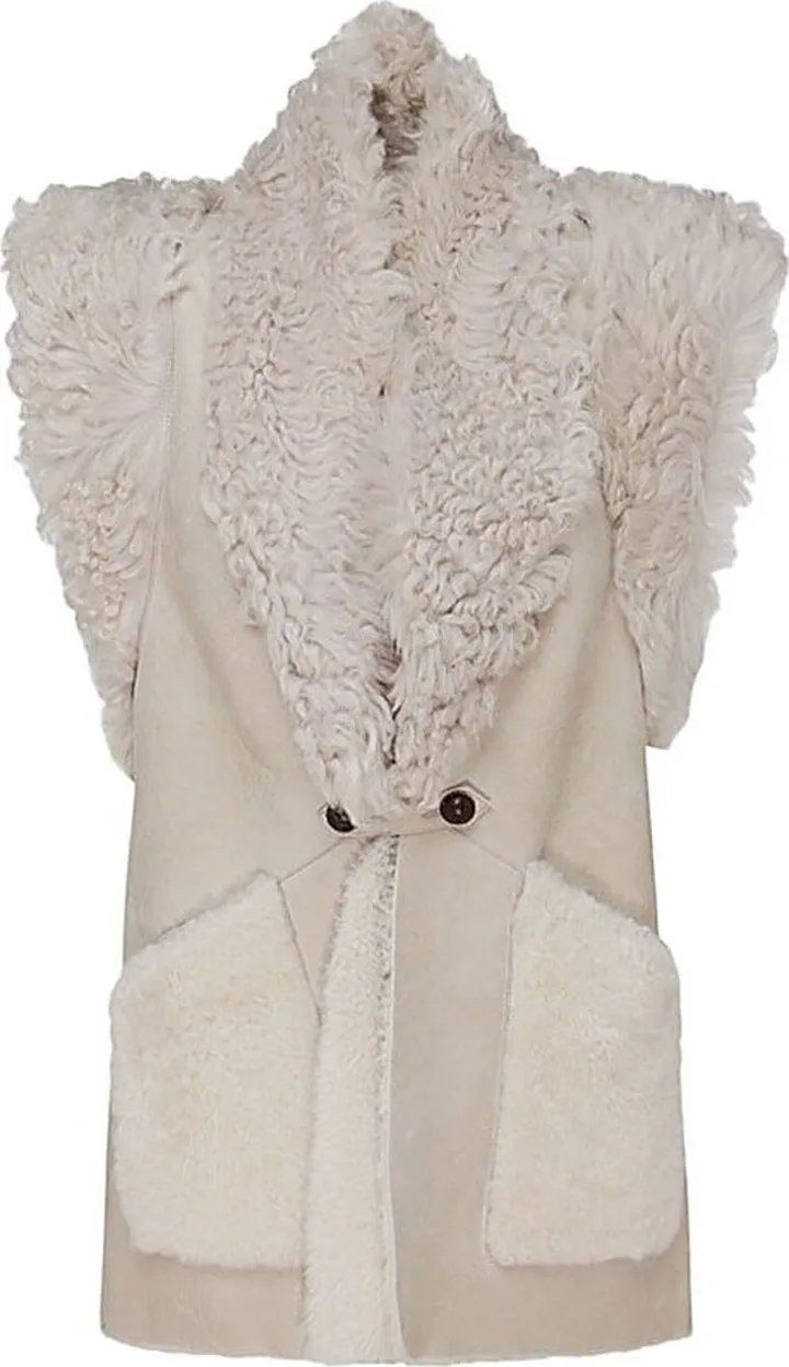 Isabel Marant Bryana Shearling Buttoned Gilet