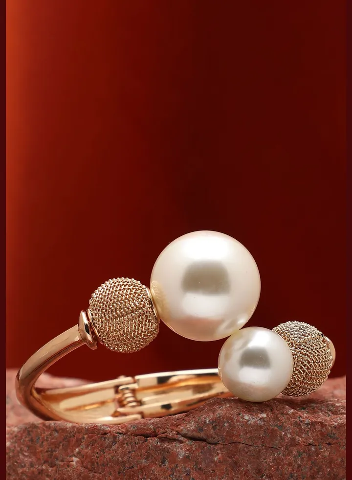 Gold Plated Pearls Bracelet