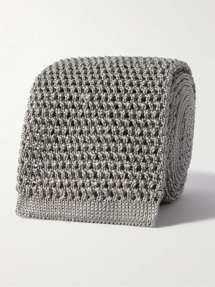 7.5cm Knitted Silk Tie