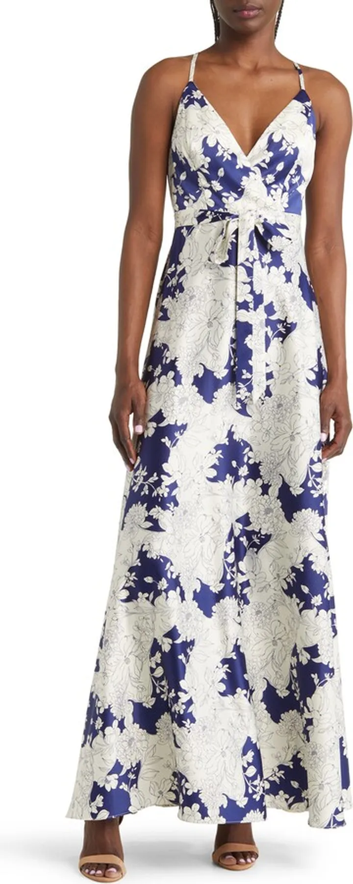 Tea Gardens Satin Maxi Dress