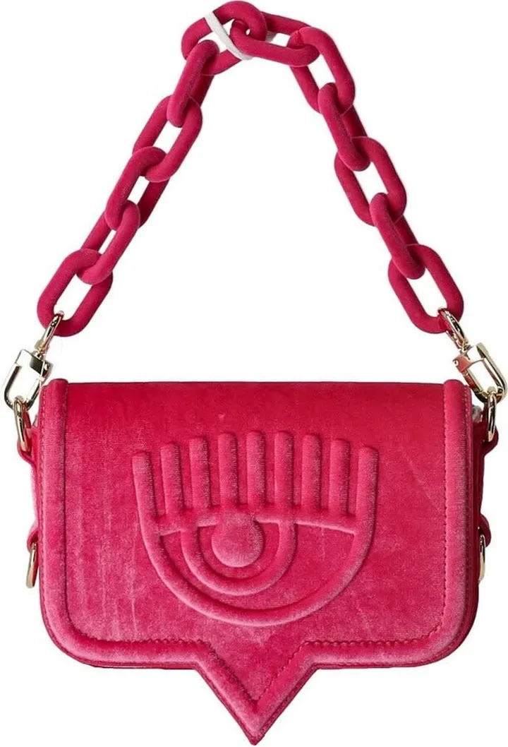 Eyelike Fuchsia Velvet Shoulder Bag