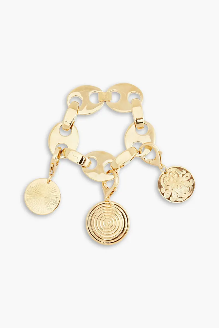 Eight gold-tone bracelet
