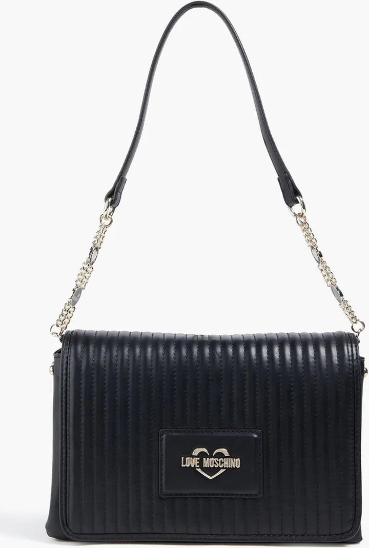 Quilted faux leather shoulder bag