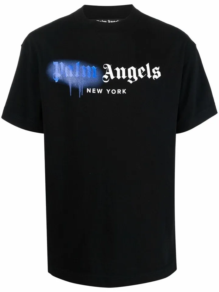 Sprayed logo-print T-shirt