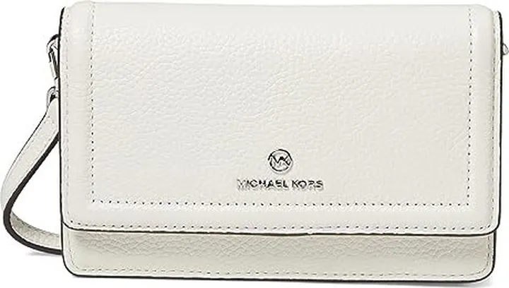 MICHAEL Michael Kors Jet Set Charm Small Phone Crossbody (Optic White) Handbags