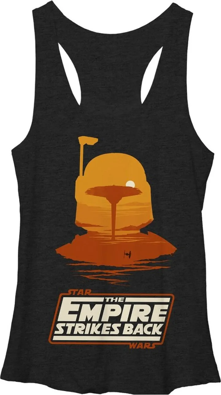 Women's Star Wars Cloud City Boba Fett Racerback Tank Top - Black Heather - Medium