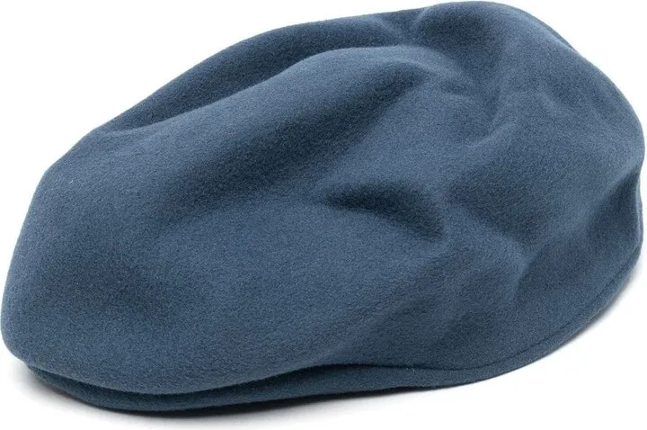 Logo-Print Wool Beret