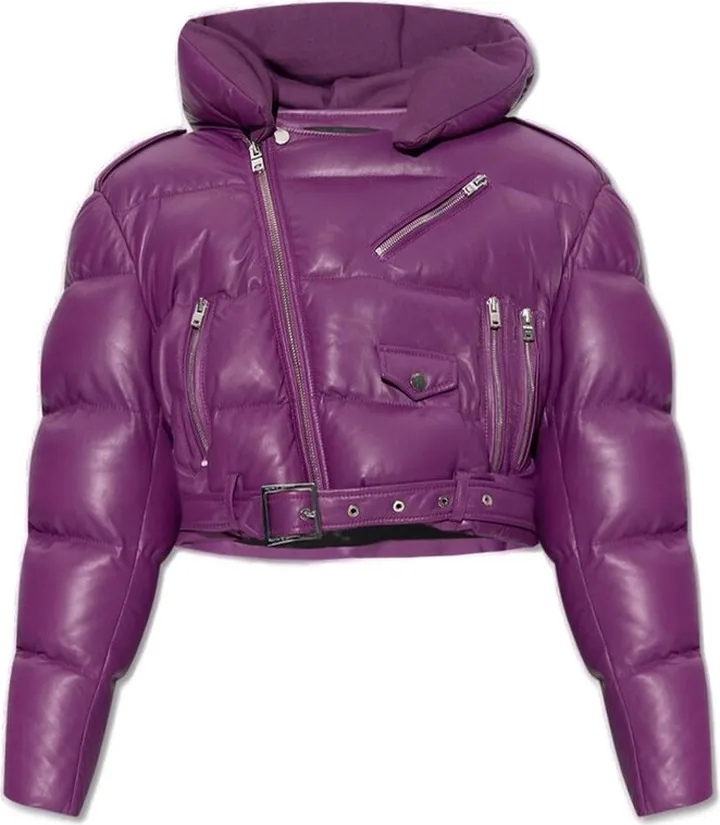Amiri Zipped Hooded Cropped Padded Jacket