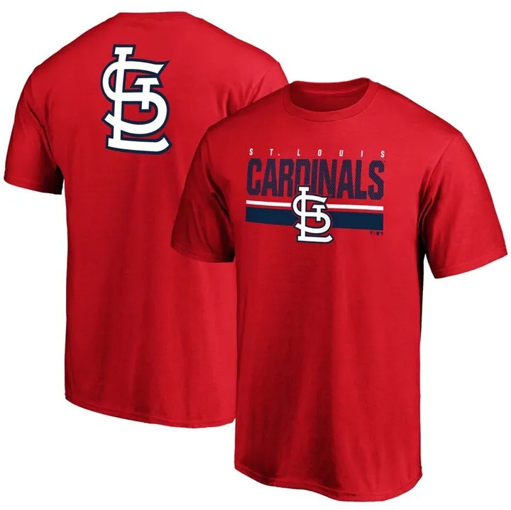 Men's Red St. Louis Cardinals Team Logo End Game T-shirt