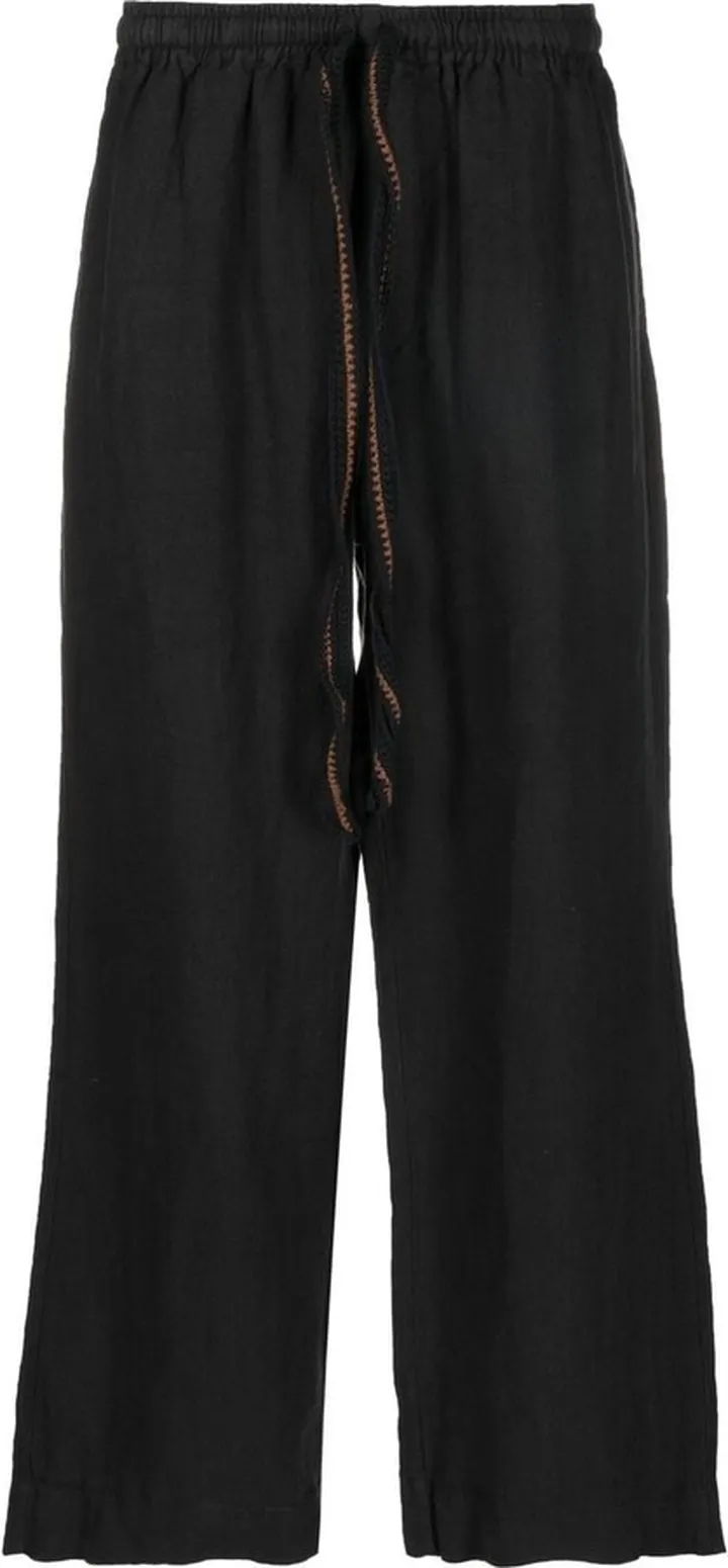 Drawstring Wide-Leg Trousers