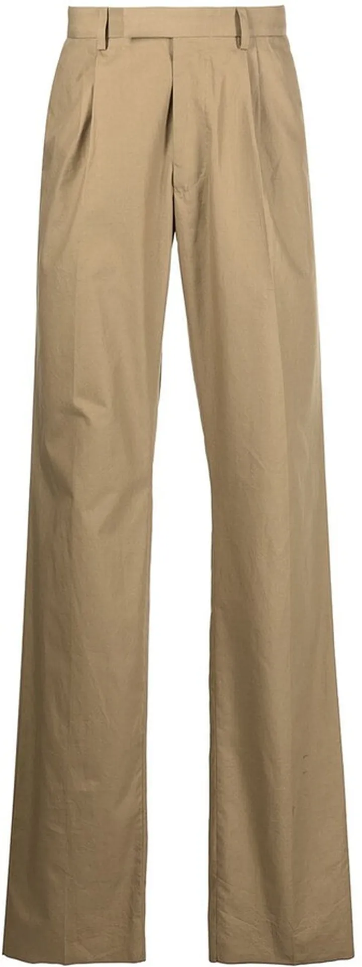 Box-Pleat Straight-Leg Trousers