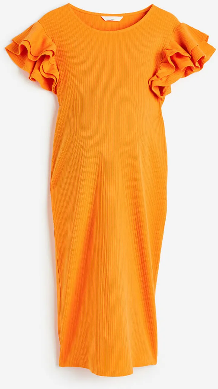 MAMA Flutter-sleeved Dress