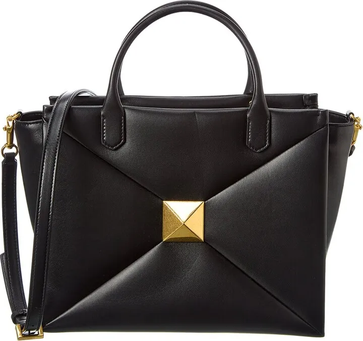 Valentino One Stud Medium Leather Tote