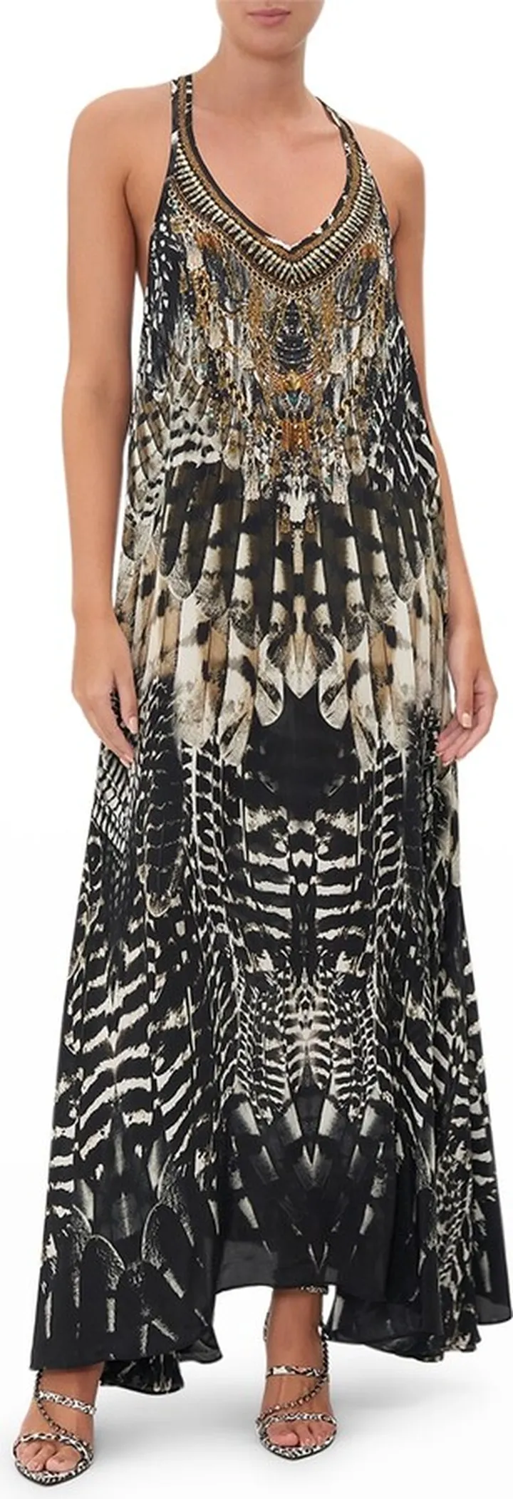V-Neck Racerback Maxi Dress