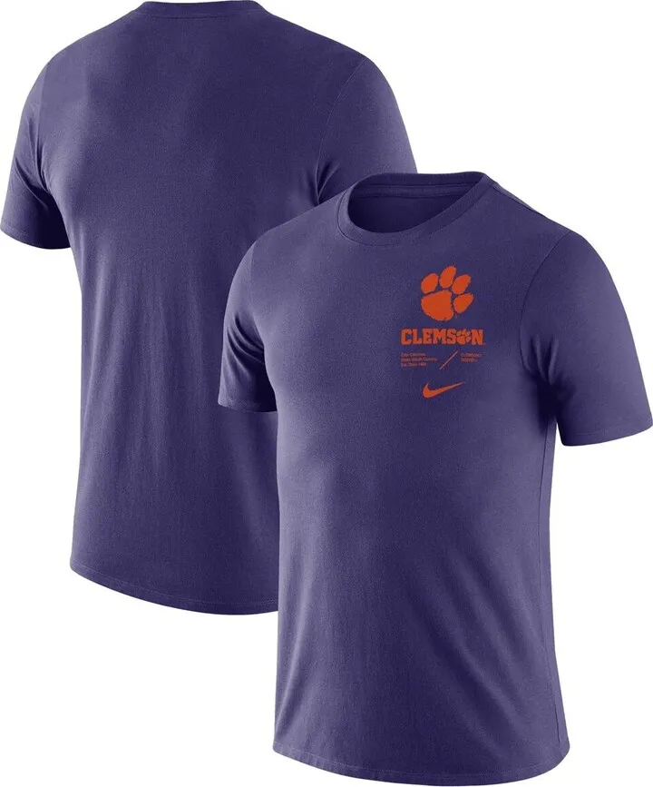 Men's Nike Purple Clemson Tigers Team Practice Performance T-shirt