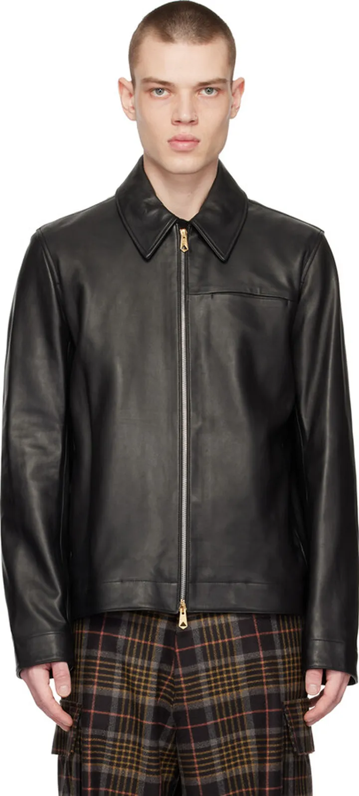 Paul Smith Black Zip Leather Jacket