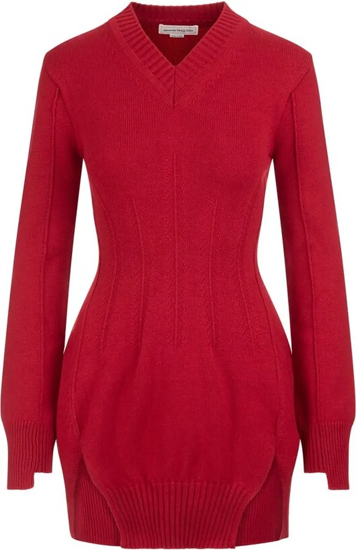 Alexander McQueen V-Neck Tunic Jumper