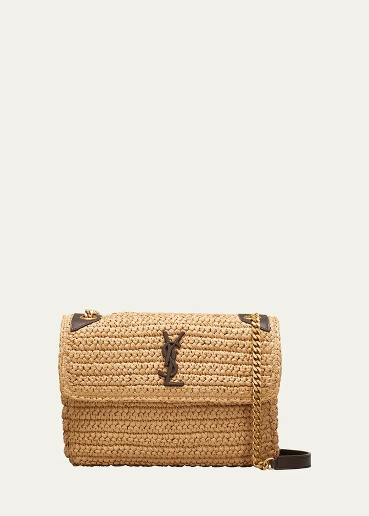 Niki YSL Monogram Medium Crocheted Shoulder Bag
