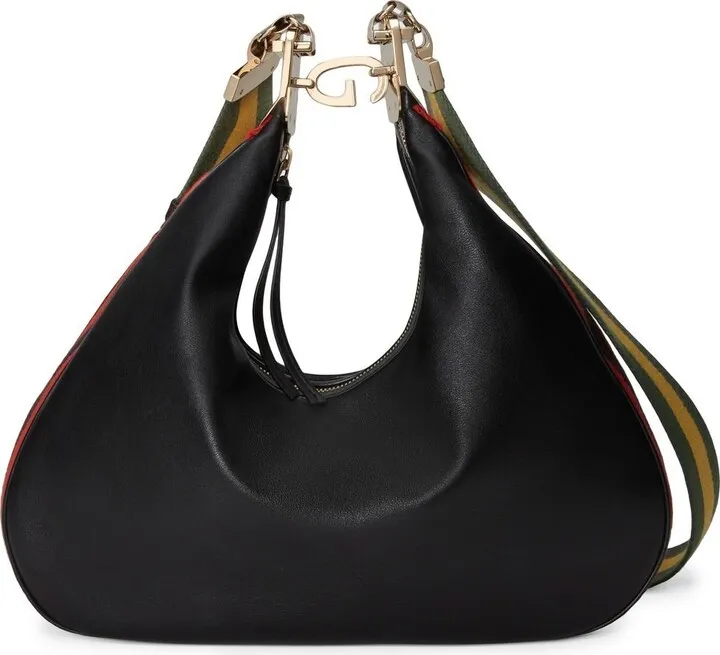 Rounded Leather Shoulder Bag