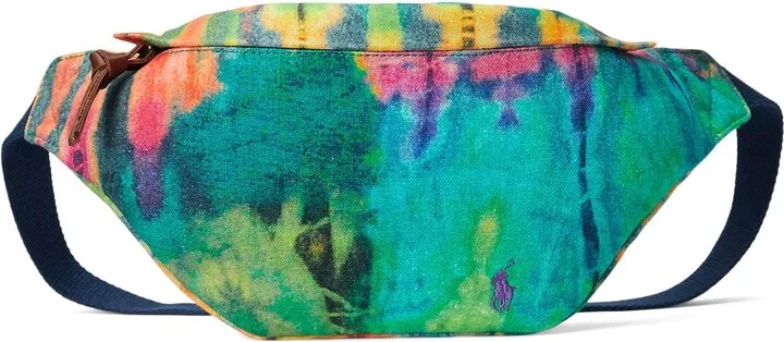 Tie-dye Canvas Waist Pack Bum Bag Dark Green
