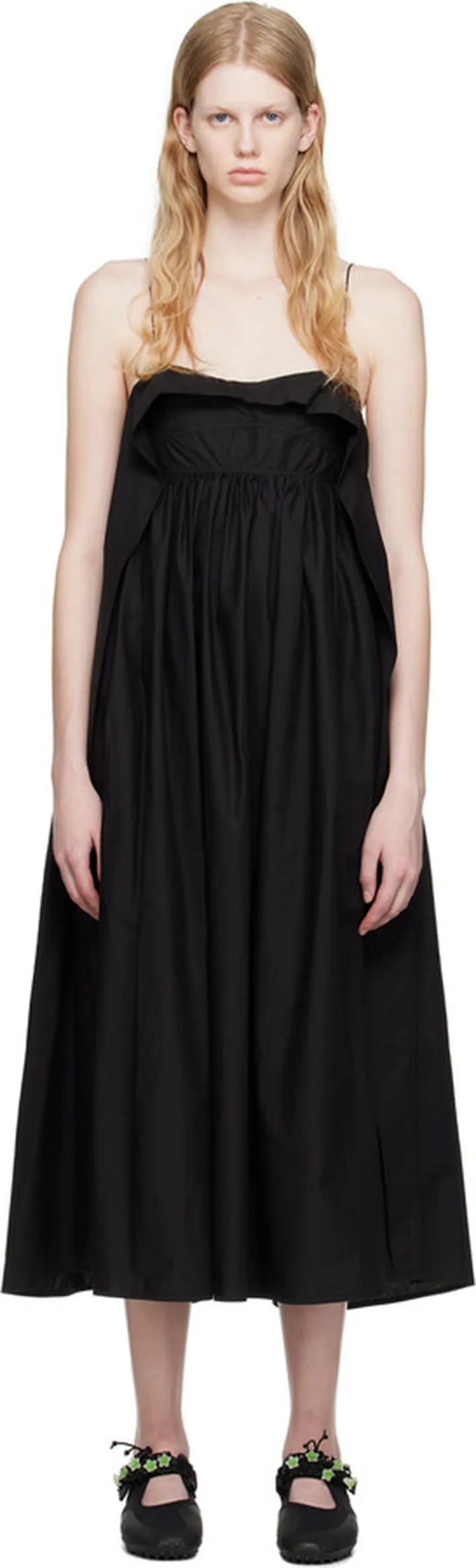 Cecilie Bahnsen Black Susa Midi Dress