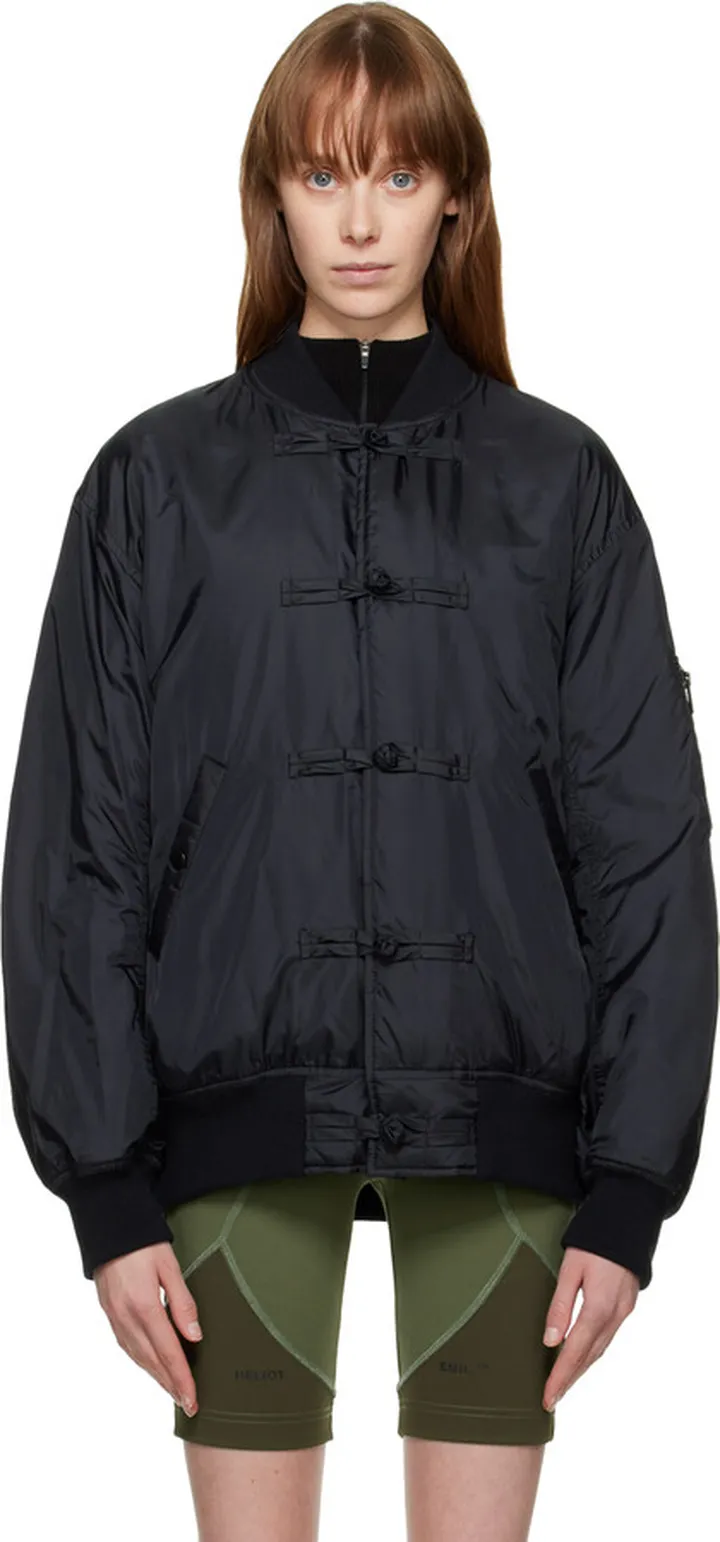 UNDERCOVER Black Quilted Bomber Jacket