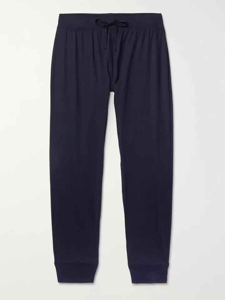 Tapered Pima Cotton-Jersey Pyjama Trousers