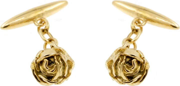 Lee Renee - Rose Cufflinks - Gold