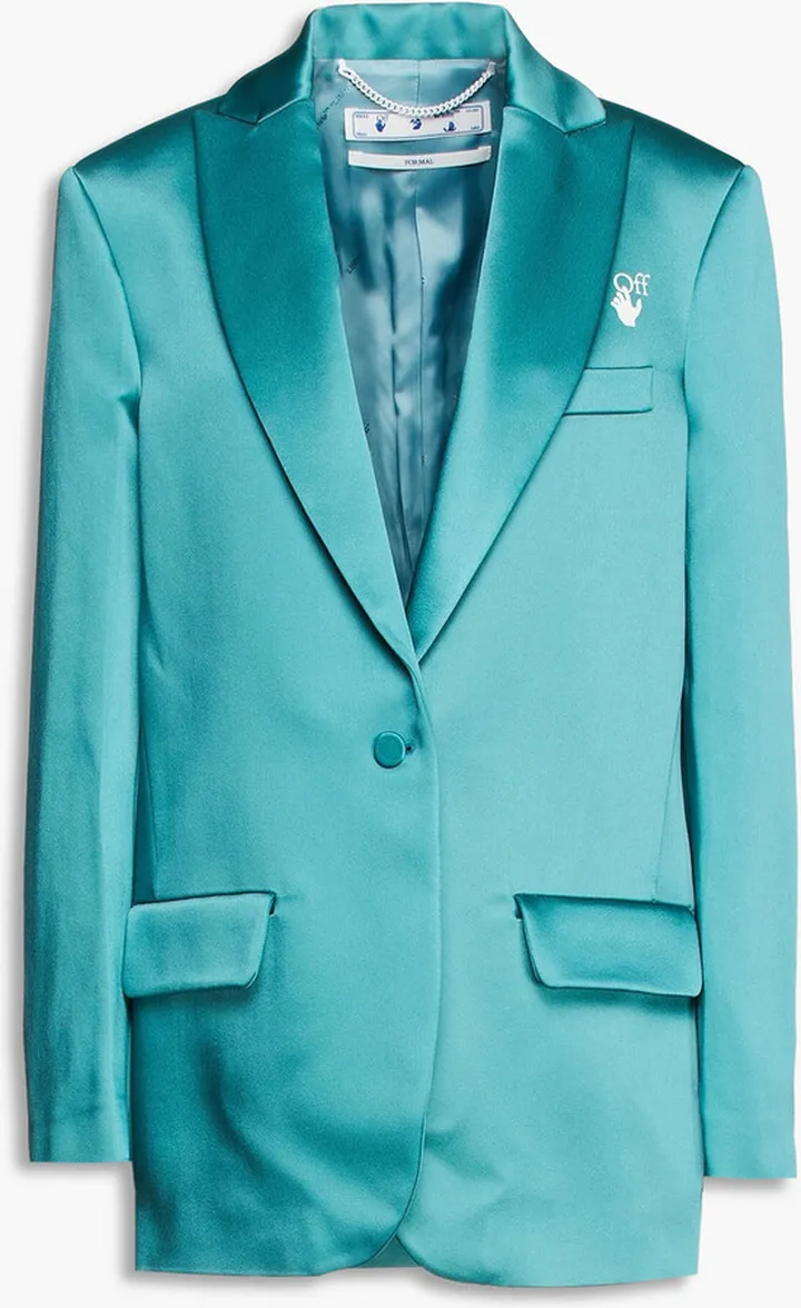 Tomboy printed satin blazer