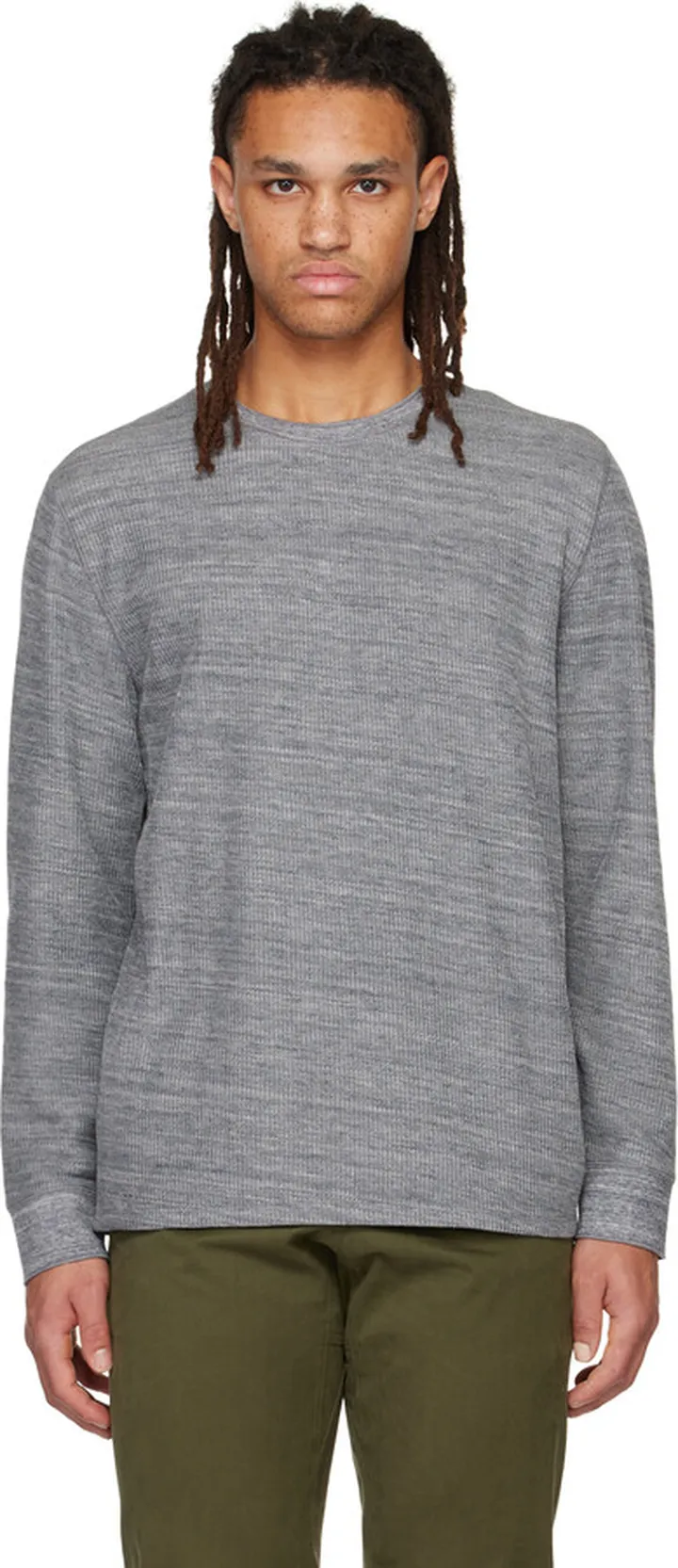 Vince Gray Thermal Long Sleeve T-Shirt