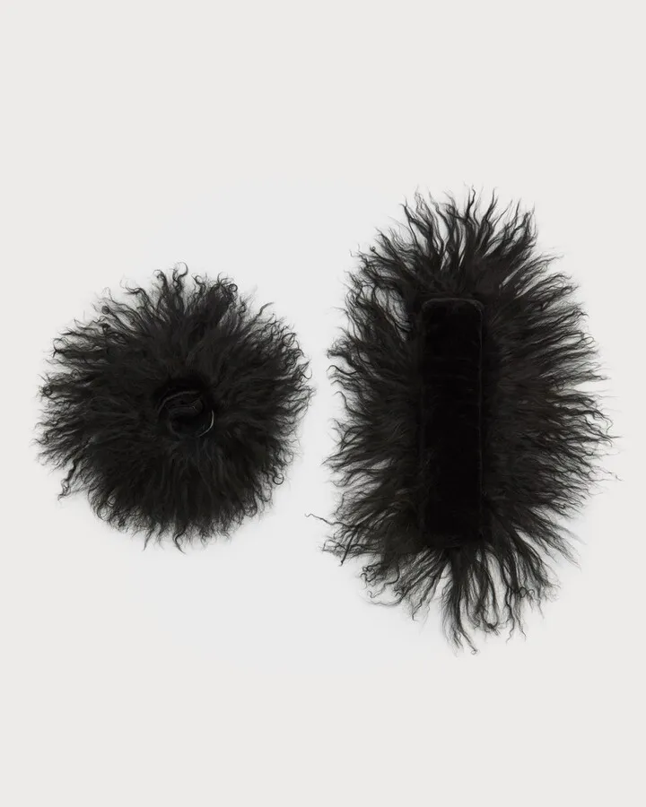 Lamb Shearling Slap Cuffs