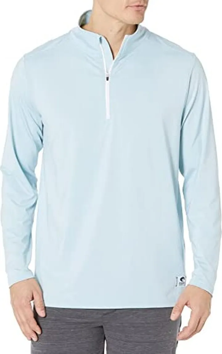 Costa Del Mar Men's Voyage Performance Technical Long Sleeve Quarter Zip Pullover
