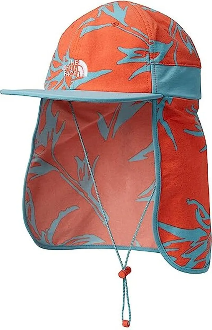 The North Face Class V Sunshield Hat (Retro Orange Tropical Paintbrush Print) Caps