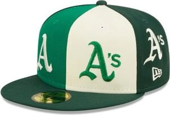 New Era 59FIFTY Oakland A's Logo Pinwheel Fitted Hat