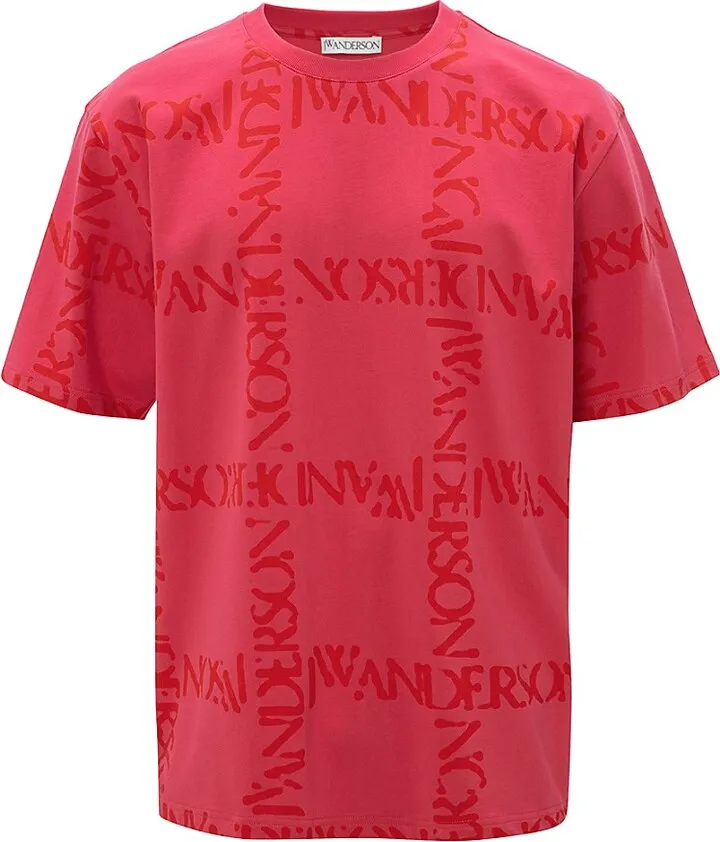 Oversized Grid Logo T Shirt