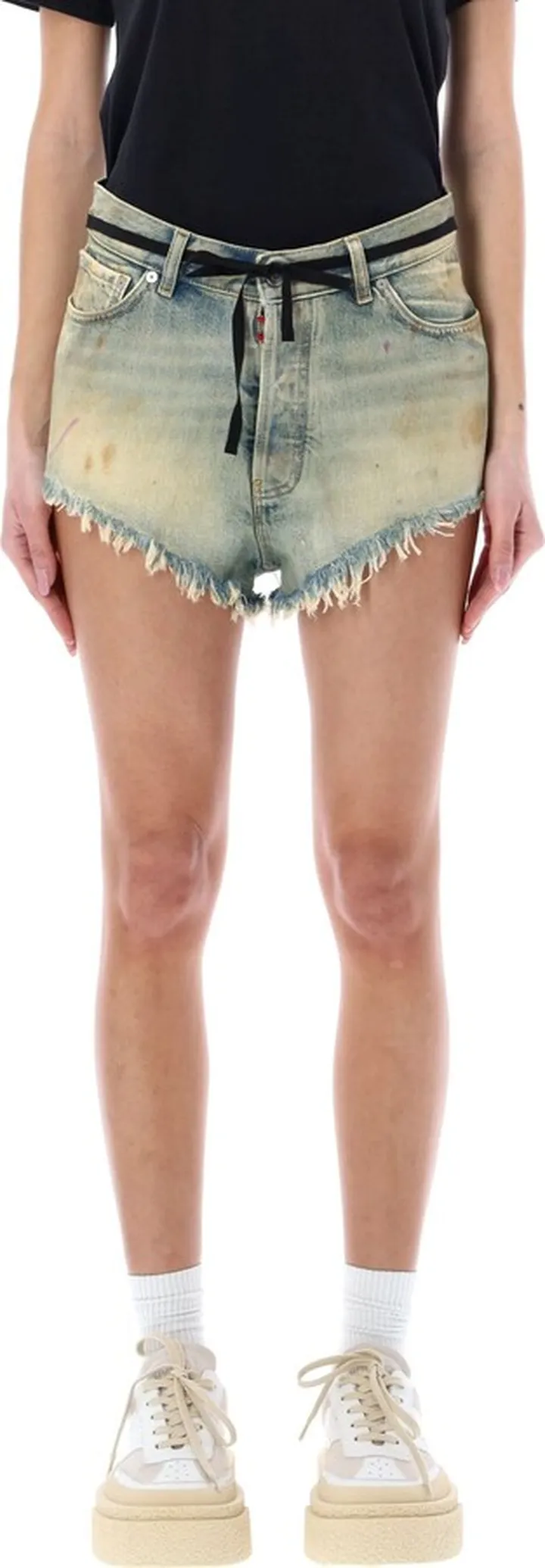 Dirty Wash Denim Shorts