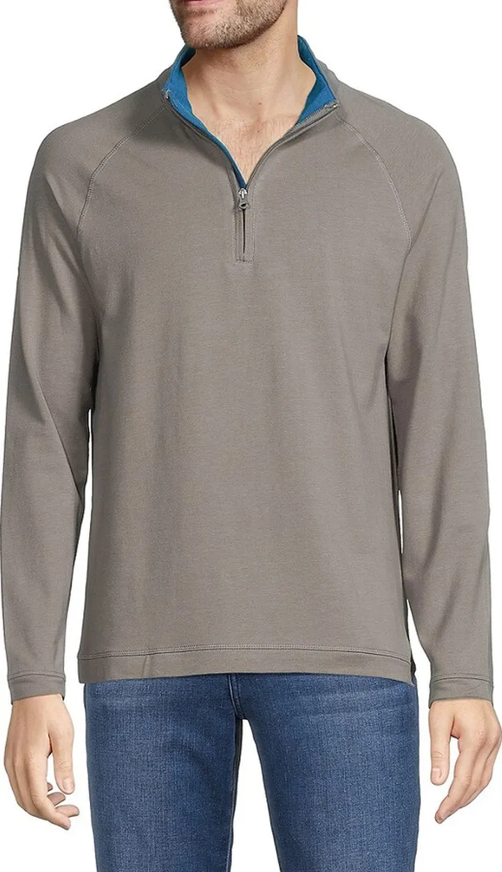 Mockneck Half Zip Sweater