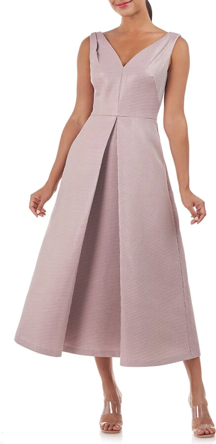 Claire Inverted Pleat Fit & Flare Midi Dress