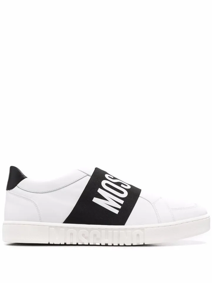 Logo-Print Slip-On Sneakers