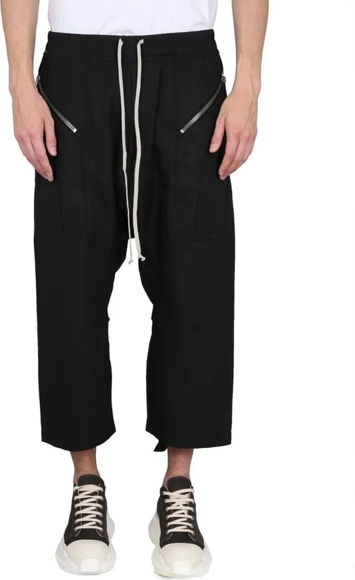Rick Owens DRKSHDW Drop Crotch Cropped Trousers