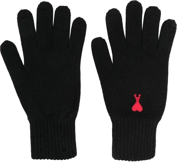 Logo-Embroidered Merino Gloves