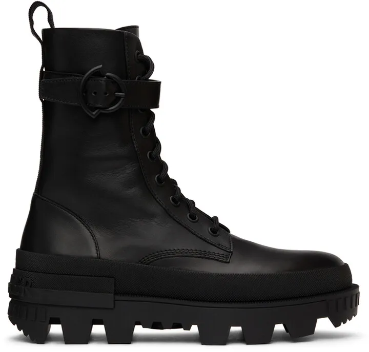 Moncler Black Carinne Lace-Up Boots