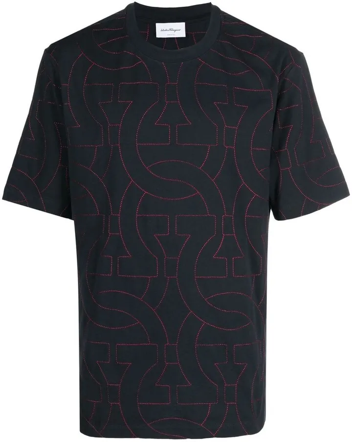 Gancini-print cotton T-shirt