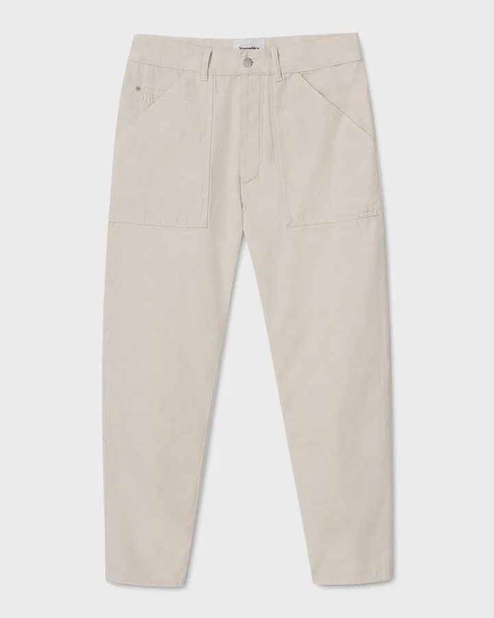 Men's Jasper Cropped Patch-Pocket Jeans