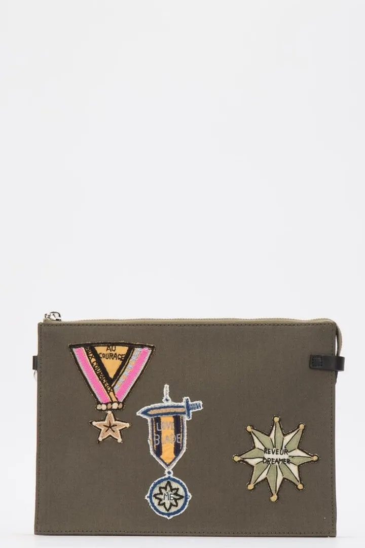 Valentino Badge Patch Pouch